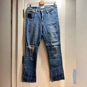 Frame Denim Le High Straight Medium Wash jeans